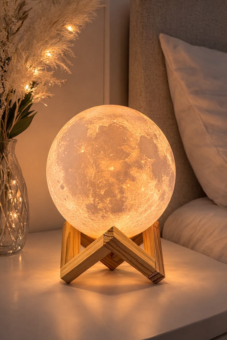 Lámpara Luna 3D LED Recargable